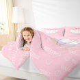 thumbnail image 4 of Manfei Pink Bowknot 7-Piece King Bedding,3D Cartoon Volleyball Pattern King Bed in a Bag,Pink Reversible, 4 of 7
