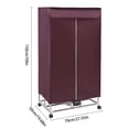 thumbnail image 5 of LOYALHEARTDY Folding Clothes Dryer Portable Electric Dryer Machine 0~240min Timing 2-Layer 3-Gear Laundry Drying Rack with Remote & Universal Wheels for Home Apartment RV 1200-1500W (Wine Red), 5 of 16
