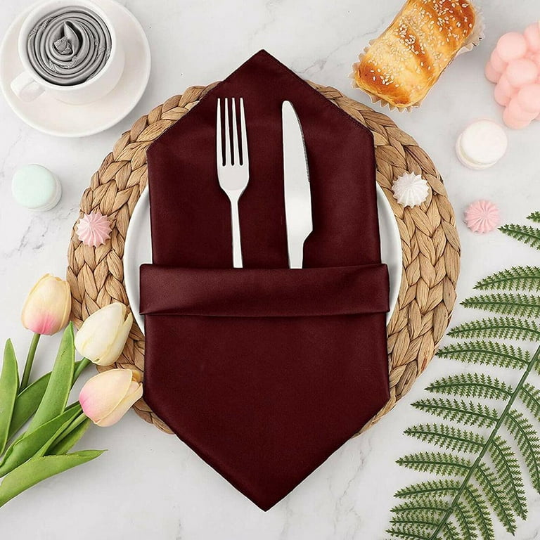 SXDY Dinner Cloth Napkins Washable Polyester Dinner Napkins for Family  Holiday Dinners Weddings Parties P3E3 