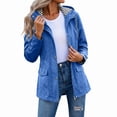 thumbnail image 6 of Rain Jacket Women Lightweight Zip Up Rain Coat Outdoor Hiking Waterproof Jacket Fall Raincoat Windbreaker with Hood, 6 of 6