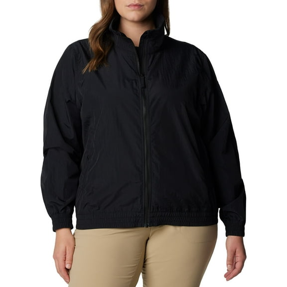 Columbia Womens Windbreaker Coat 2X Black