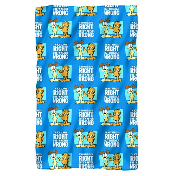 Garfield Not Always Right Fleece Blanket 36' x 58'