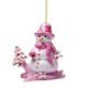 thumbnail image 1 of SGACAI Adornos de muñeco de nieve navideño, adornos colgantes de muñeco de nieve rosa navideño único en 2D para árbol de Navidad, manualidades navideñas colgantes para bodas, fiestas navideñas, 1 of 7