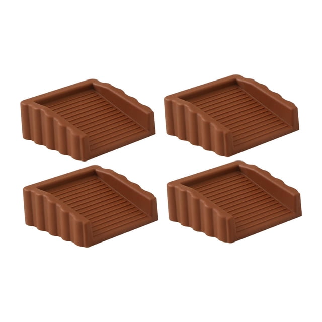 4 topes de puerta para proteger el suelo de la puerta, ideales para oficinas, dormitorios y apartamentos. Marrón