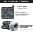 thumbnail image 7 of Pioneer Flower Kitchen Oven Mitt and Pot Holder Sets 2 Pcs for Baking, Cooking and Grilling, Heat Resistant Up To 392 °F, 7 of 7