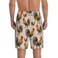 thumbnail image 3 of Kdxio Rooster Print Mens Sleep Shorts Bottoms Soft Comfy Pajama Wear Pants with Drawstring Pockets, 3 of 7