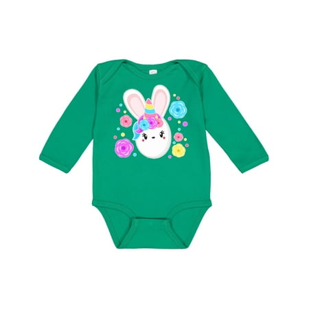

Inktastic Easter bunny unicorn Gift Baby Boy or Baby Girl Long Sleeve Bodysuit
