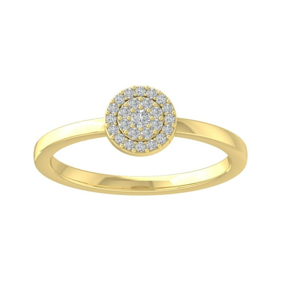 Araiya 14K Yellow Gold Diamond Cluster Ring (1/8 cttw, I-J Color, I2-I3 Clarity), Size 5.5