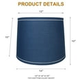 thumbnail image 2 of Urbanest 14" French Drum With White Trim Lampshade, Gray, 2 of 5