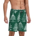 thumbnail image 2 of Gaeub Christmas Trees Printed Men's Short Pajama Pants, Lightweight Lounge & Sleep Bottoms Keep You Cool - 4X-Large, 2 of 6