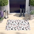 thumbnail image 2 of White Cow Geometric Pattern Flannel Non Slip Door Rugs,Washable Door Mats Indoor,Decorative Door Mats,Dirt-Resistant and Absorbent Doormat for Entrance,Bedroom,Kitchen,Bathroom,31.5x17in(80x43cm), 2 of 4