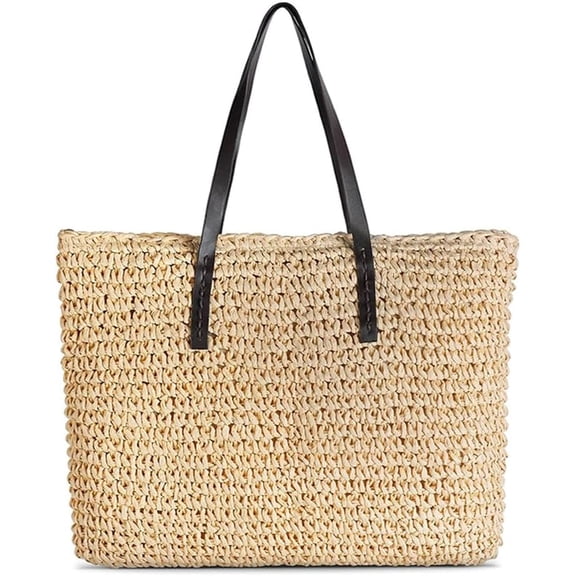 JUYGO Women's Classic Straw Handbag Summer Beach Shoulder Bag Bohemia New