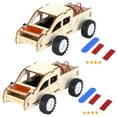 thumbnail image 2 of Car Model Kits To Build, DIY Carpentry Construction Woodworking Building Kit, 2 Set Motorized Construction Engineering Set for Children DIY Toy Kids and Adults, 2 of 7