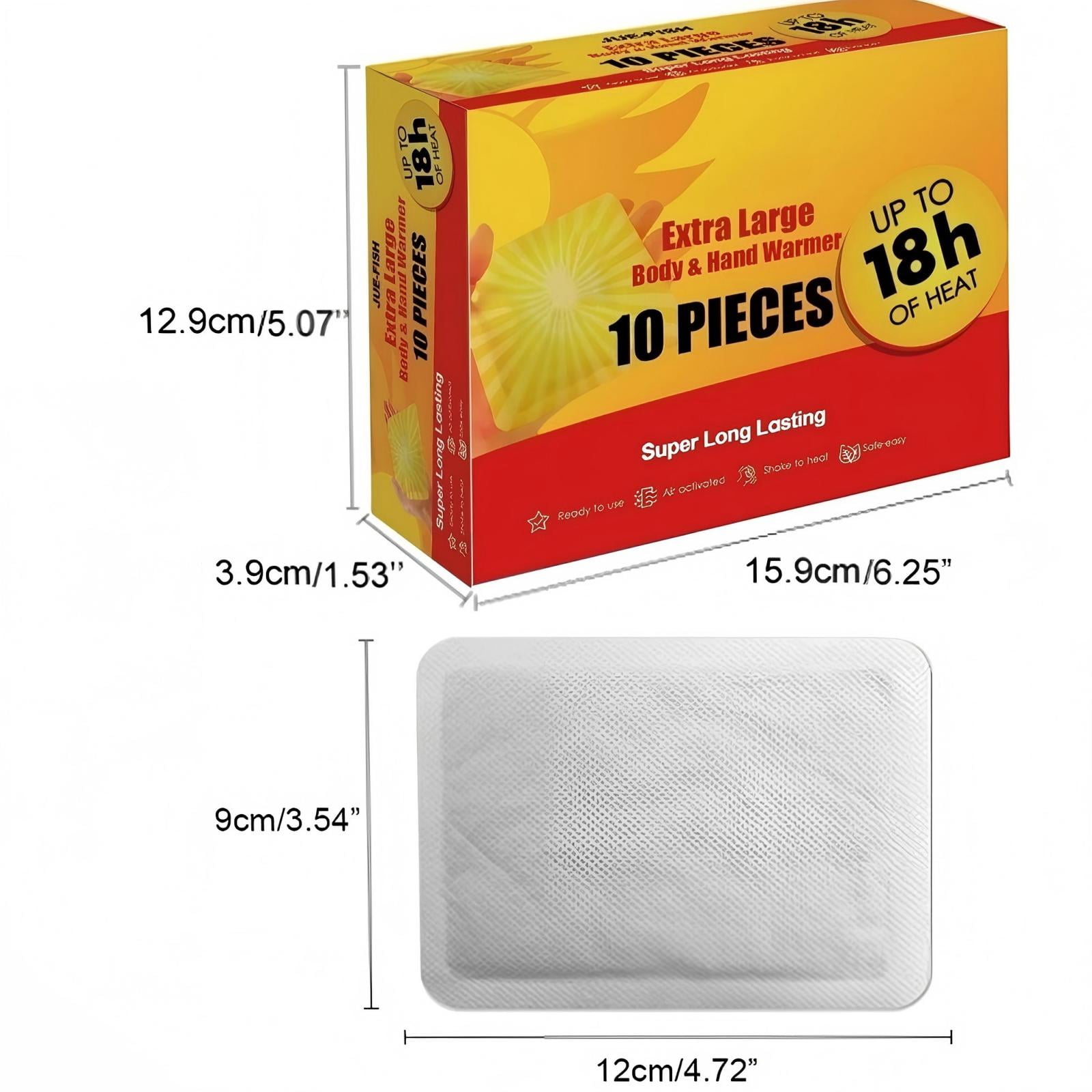 Alvantor Hand & Body Warmers for Cold Weather, Warm Patch 18 Hours Long Lasting Air Activated Portable,10PC/pack