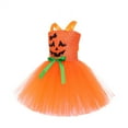 thumbnail image 7 of OGLCCG Girls Pumpkin Costume Kids Sleeveless Birthday Party Lace Tute Dress Fashion All Saints' Day Outfits 3-12 Years, 7 of 7