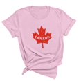thumbnail image 4 of Womens Casual Short Sleeve Basic Summer Tee Tops Canada Day Maple Leaf Print Blouse Round Neck T Shirt, 4 of 9