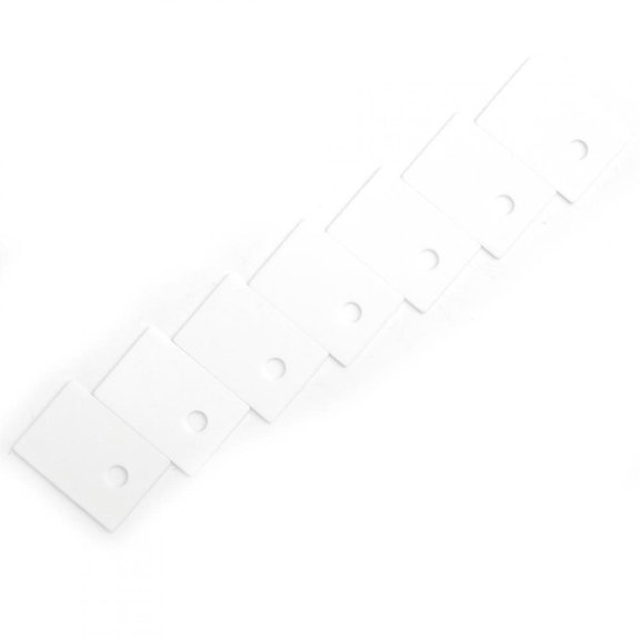 Almohadilla de enfriamiento, 100PCS TO-220 Hoja aislante de cerámica de alúmina Hoja de cerámica La mejor de su clase