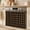 Walnut, Espresso, Mocha, Black, variant on Green Black Buffalo Plaid Oven Skirt for Farmhouse Kitchen Décor, Geometric Classic Checkered Oven Curtain Tie Top Decorative Stove Skirt, Cabinet Dish Washer Curtains with 8 Ribbon Ties 30"x21.5"