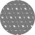 thumbnail image 1 of Ahgly Company Machine Washable Indoor Square Transitional Charcoal Black Area Rugs, 3' Square, 1 of 7