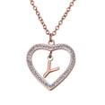 thumbnail image 1 of Collar de Mujer Corazón con Inciales LuckyLy, Modelo Adina rosa UNITALLA, 1 of 7