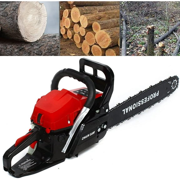 Miumaeov 62CC 20 Inch Gasoline Powered Chainsaw, Two-Stroke Petrol Chainsaw, Woodworking Saw