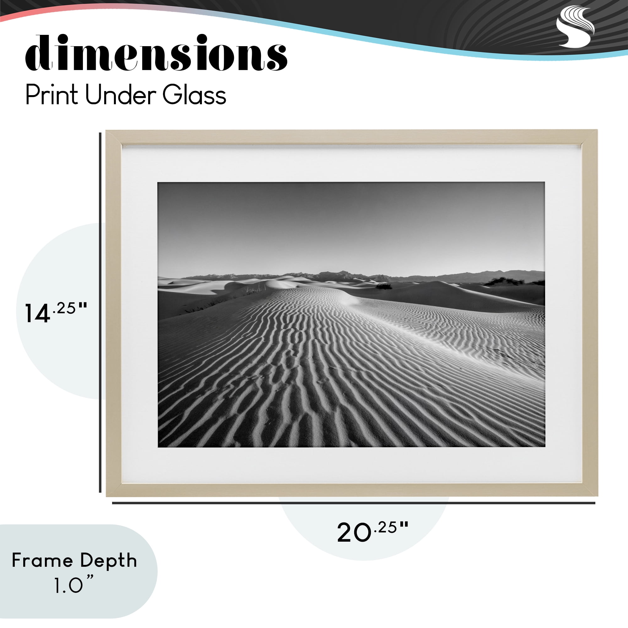 Stupell Industries Sand Waves In The Distance Birch Framed Print Under Glass, design by Jon Evan