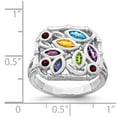 thumbnail image 5 of Sterling Silver Rhodium-plated Multi Gemstone Ring QR6404RB, 5 of 5