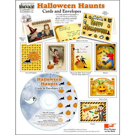 ScrapSMART Halloween Haunts Cards and Envelopes CD-ROM 