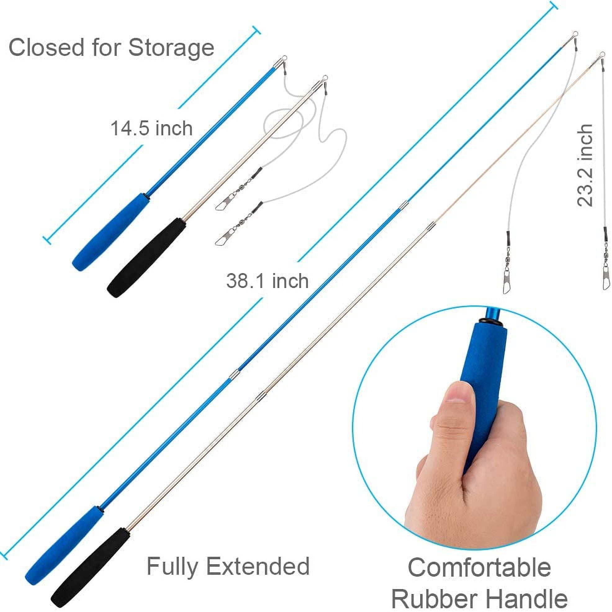 JIARON 6 PCS Interactive Cat Feather Toys, Indoor Hanging Retractable Cat Toy, Self Play Toys Make Fun Excecise