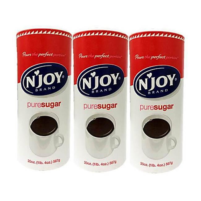 N'Joy Pure Sugar Cane 20 oz Canister 3/Pack 94205