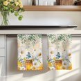 thumbnail image 7 of Daisy Spring Floral Kitchen Towels Set of 4, Farmhouse Botanical Green Leaves Vintage Art Absorbent Dish Towels for Kitchen, Microfiber Hand Towel, Quick Drying Tea Towel Decorative Dishcloths, 7 of 7