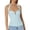 Blue, variant on Wang6 Ribbed Tank Tops for Women Halter Sleeveless Scoop Neck Tops Summer Slim Fit Solid Tees T Shirts White S