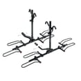 thumbnail image 2 of Reese Bike Rack 63138 Explorer; 1-1/4 Inch And 2 Inch Receiver Hitch Mount; Holds 2 Bikes Or 4 Bikes; Up To 140 Pound Weight Capacity; Bike Tire Clamp; Without Lock; Foldable; Powder Coated Black, 2 of 15