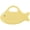 Yellow, variant on TPU Fish Shape Jelly Handbag Transparent Orange 38x7.5x16cm