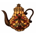 thumbnail image 1 of Lampe de Table en Verre de Style Tiffany Théière Multicolore, 1 of 1