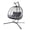 Grey, variant on Double Hanging Egg Chair with Stand, Patio Hammock Swing Chair for 2 Persons, Loveseat with Cushions & Headrest Pillows, Indoor Outdoor for Balcony, Garden, Bedroom, Brown