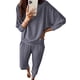 thumbnail image 1 of Conjunto Deportivo PRETTYGARDEN Mujer 2 Piezas Canalé Gris Azul Talle S, 1 of 8