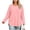 01 Pink, variant on Fewfanhot Women's Tops Plus Size Tops Fall Loose Fit Casual Blouses Crewneck Loose Fit Basic Tees Winter Outfits