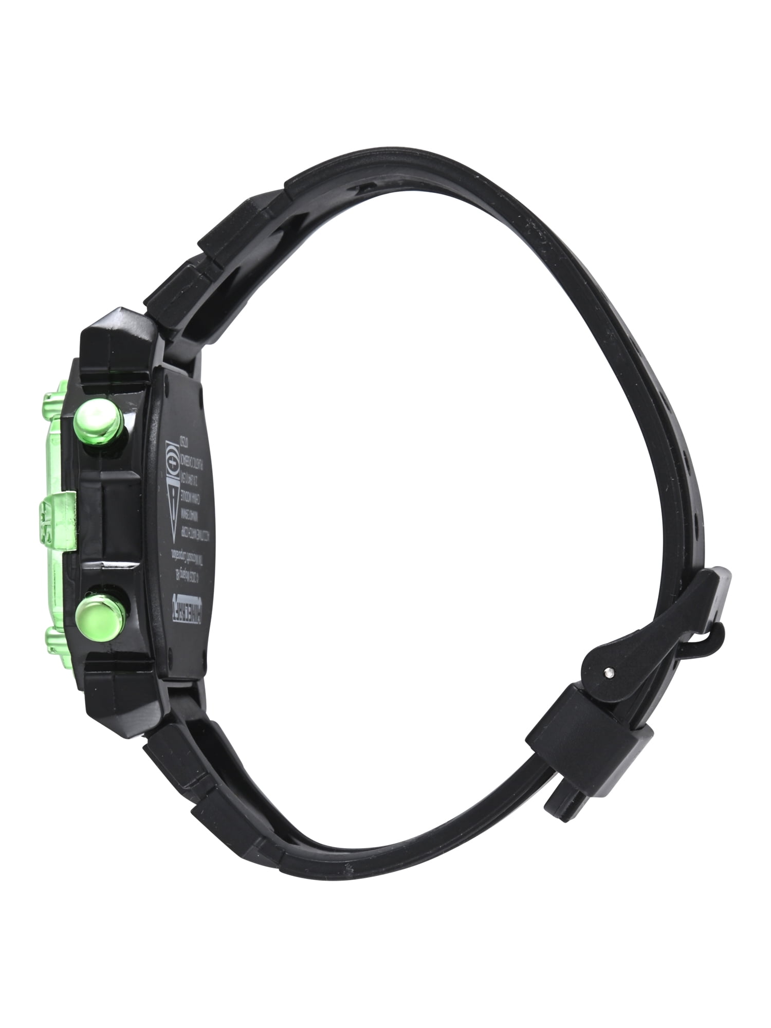 Minecraft Boys Black Silicone Strap Watch With Green Metallic Bezel and Matching Survival Bracelet; MIN40139WM