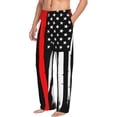 thumbnail image 2 of Kll Mens Pajama Pants For Men,Mens Lounge Pants,Funny Gifts For Men,Men'S Pajama Bottoms-Firefighters Usa Flag, 2 of 9