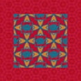 thumbnail image 2 of Murdock, Ramona 20x20 Black Ornate Wood Framed with Double Matting Museum Art Print Titled - Lotus Tile Colored II, 2 of 4