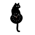 thumbnail image 4 of Decorative Cat Pendulum Wall Clock Ornament Wall Decor Numeral Clock Home Decoration Gift for School Classroom Bedroom Children Kids , Black, 4 of 8