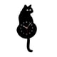 thumbnail image 4 of Reloj de gato con casa de pájaros, diseño minimalista moderno, reloj de péndulo, reloj de pared silencioso Negro, 4 of 9