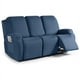 thumbnail image 1 of Xiao Hua Funda de sofá elástica todo incluido de poliéster azul, funda para sillón, fácil de instalar, lavable, protector de sofá para 3 plazas, 1 of 5