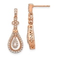 thumbnail image 4 of 14K Rose Gold  Polished Diamond Post Earrings (0.38Ct), 4 of 4