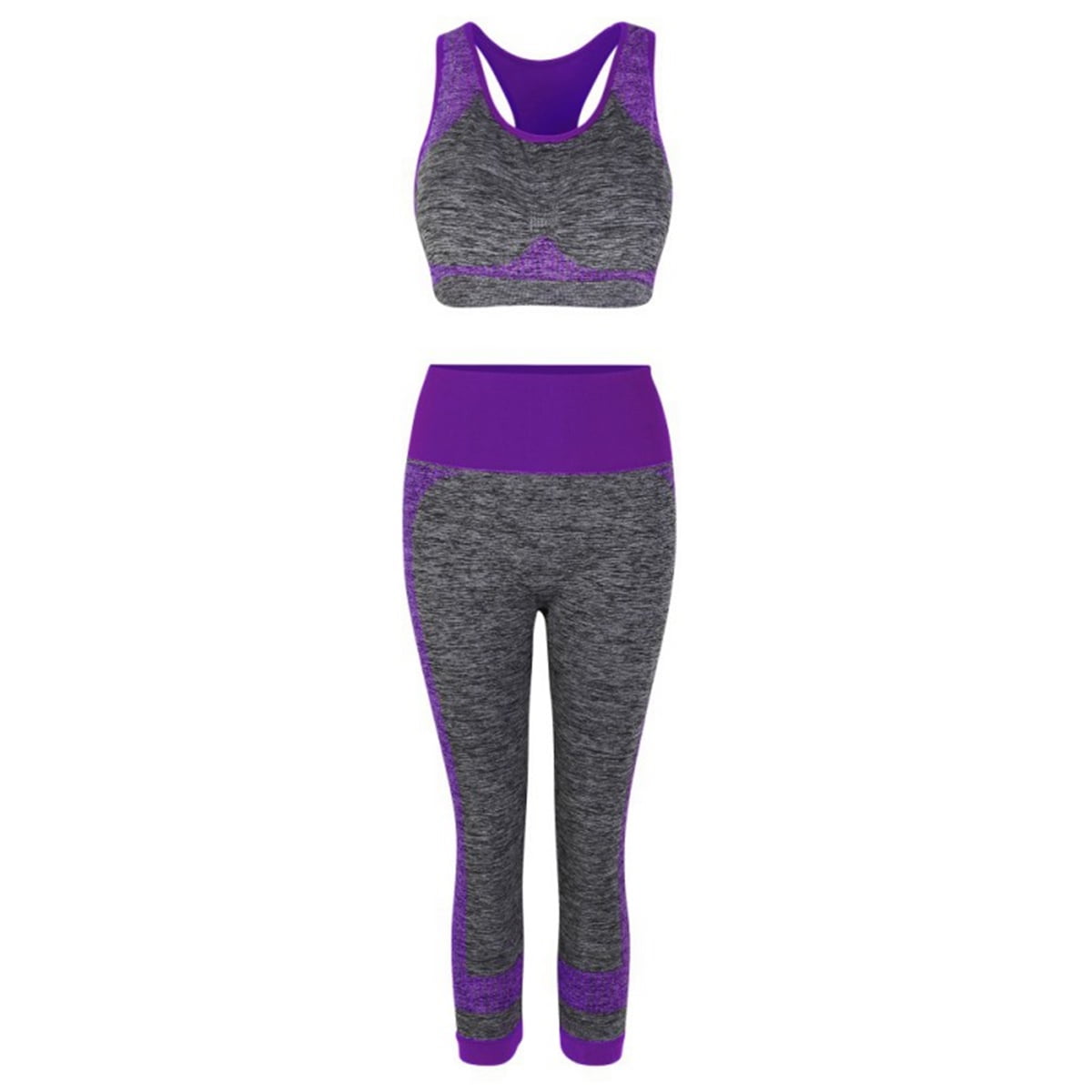 Pretty Comy - 2pcs Yoga Sets Tracksuit Women Gym Fitness Sportswear Clothing Female Legging 