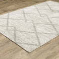thumbnail image 5 of 10' X 13' Ivory And Grey Geometric Shag Power Loom Stain Resistant Area Rug, 5 of 5