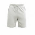 thumbnail image 4 of uublik Men's Bermuda Shorts Athletic Gym, Workout, Basketball, Running, Casual Lounge Active Pockets White, 4 of 5