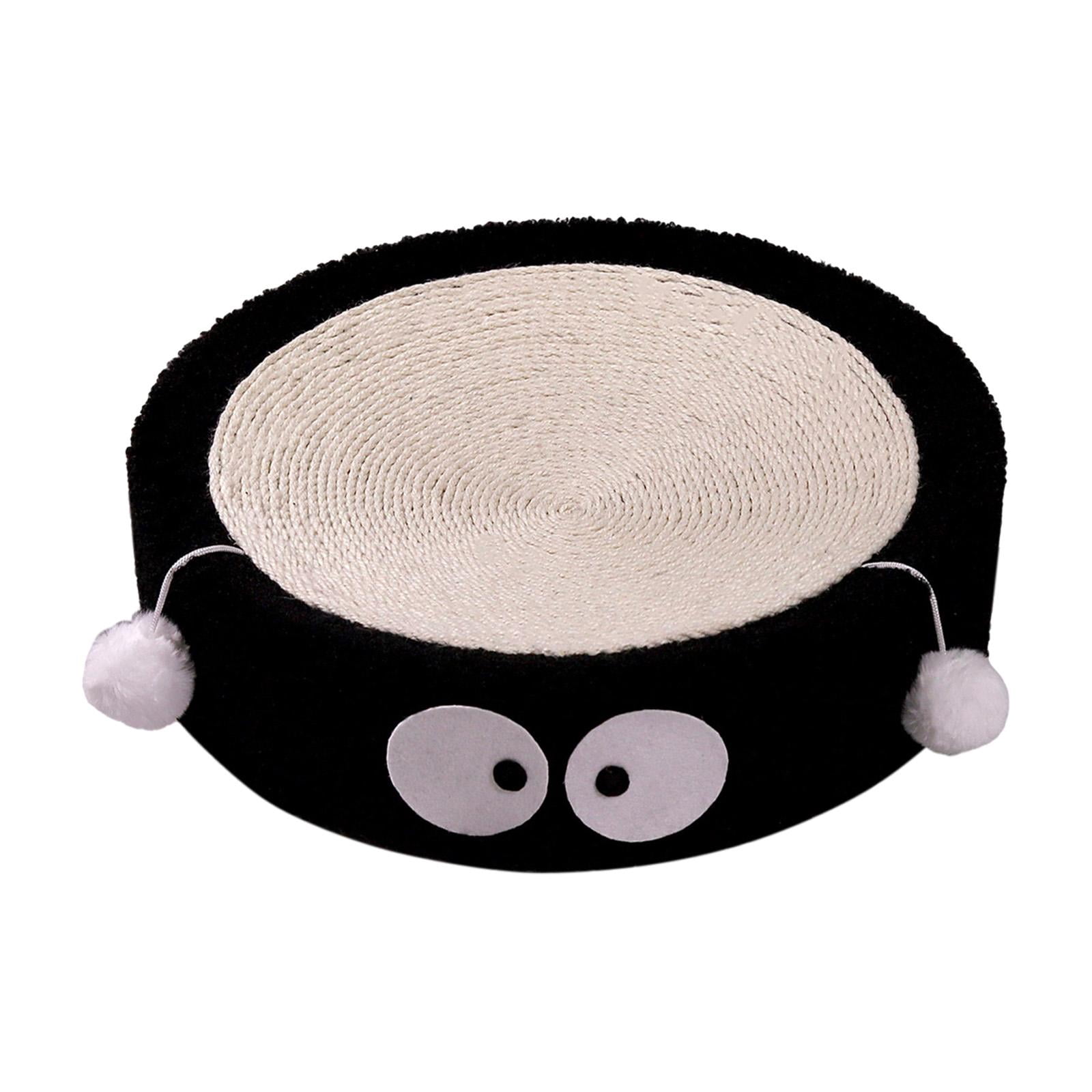 DOLITY Cat Scratch Pad Pet Gift Comfortable Durable High Dense Sisal Scratcer Board Black Circle