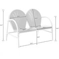 thumbnail image 3 of Crosley Griffith Metal Patio Loveseat in White, 3 of 4